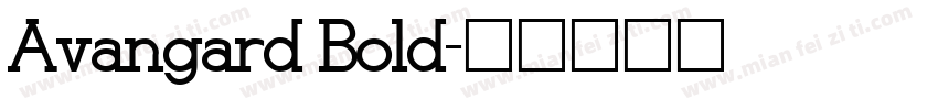 Avangard Bold字体转换